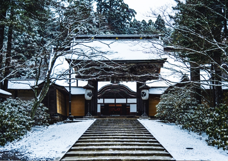 金剛峯寺の雪景色