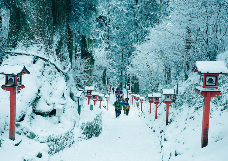 葛城神社の雪景色