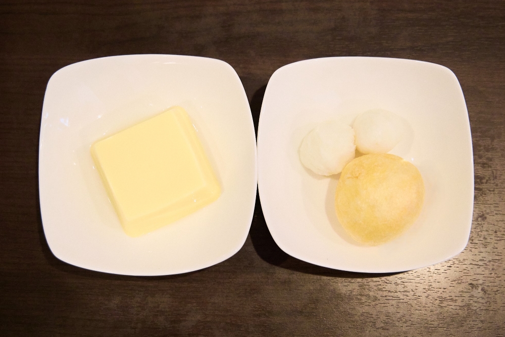 玉子豆腐、イカ団子、揚げ麩