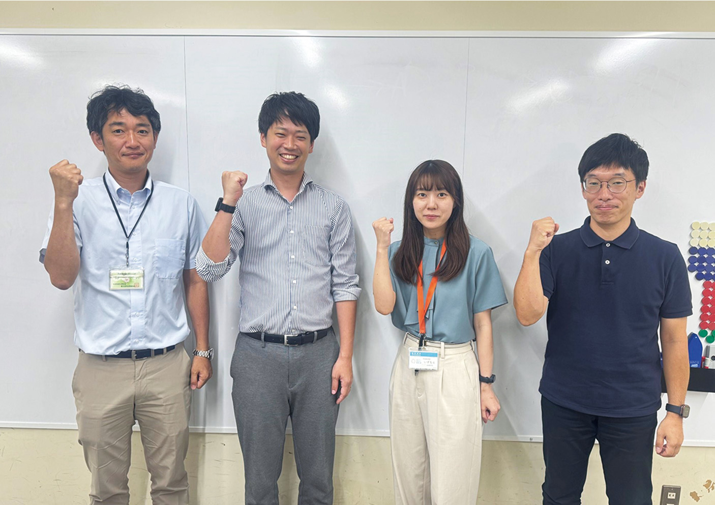 左から谷内恵介さん、下江隼人さん、泉本莉奈さん、檜光優さん