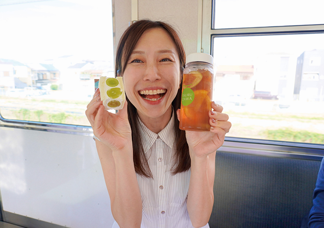 「あまもん列車」車内